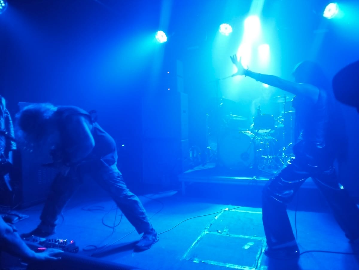 A metal band in full flight