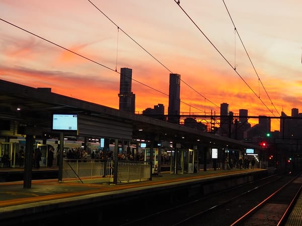 Richmond train station at sunset
