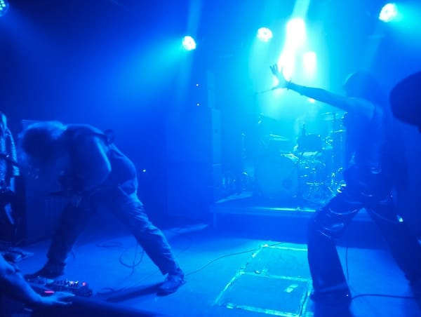 A metal band in full flight